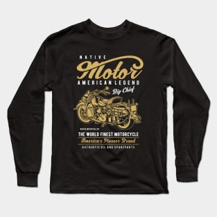 Native Motorcycle. American Legend Long Sleeve T-Shirt